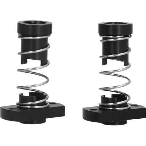 Lot de 2 écrous à ressort anti-jeu pour imprimante 3D, tige filetée T8 de 8 mm, fil noir, éliminent l'espace. (1/5)