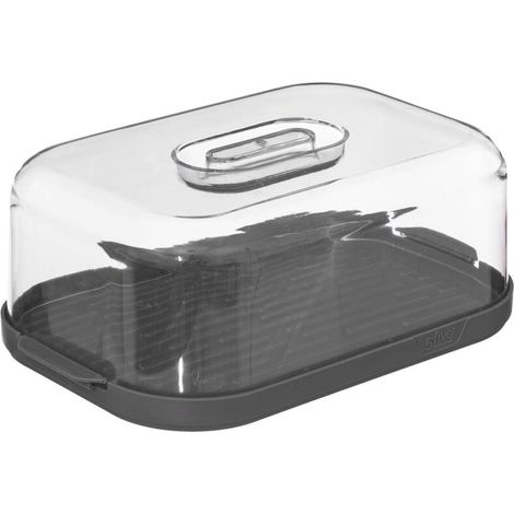 5Five Simply Smart – Boîte à fromage fresh eat gris – 28,7 cm x 19 cm x 10,7 cm – Conserve fraîcheur et saveur – Polystyrène durable (1/5)