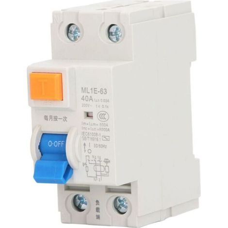 Disjoncteur Différentiel Miniature avec Protection Surtension et Fuite, 1P+N 40A 230V