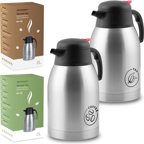 Isolierter Krug, 2er-Set, für Kaffee und Tee, 2 l, Berdsen BD-780 (1/5)