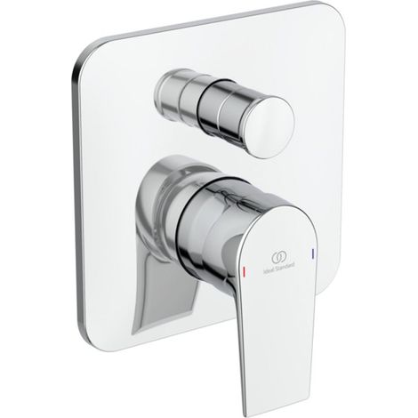 Ideal Standard Grifo de baño empotrado Edge, Juego 2, Rosette d:163mm, propio DIN EN 1717, Cromo, A7125AA