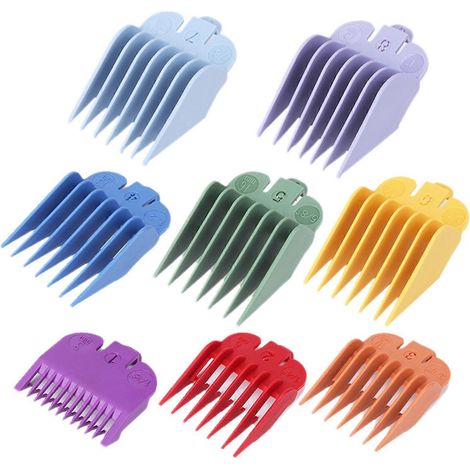 Gaine de rechange pour tondeuse à cheveux professionnelle, 8 couleurs et peigne de limitation de taille.