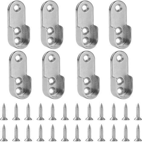 8 Pièces Support Tringle Penderie, avec Vis (1/5)