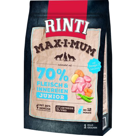 Rinti Hundetrockenfutter Max-I-Mum Junior 1 kg Trockenfutter