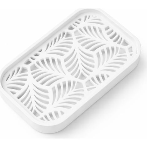 Dispenser di sapone con inserto removibile, colore bianco.