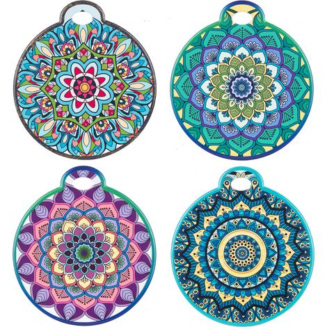 Signes Grimalt Mandala Untersetzer 4U Grau rund - 0x19x17cm