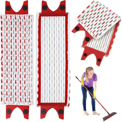 Kit de repuesto para trapeador de microfibra de 3 piezas compatible con Vileda Ultramax/UltraMax Plus/Easy Wring UltraMax, fácil de instalar, para todo tipo de pisos manchados (1/5)