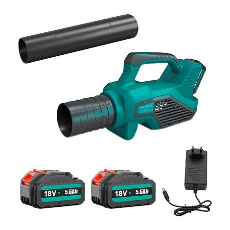 18V Akku-Laubbläser mit 2 x 5500mAh Akkus, maximalem Luftdurchsatz von über 530 CFM, variabler Geschwindigkeit und bürstenlosem Motor, ideal für Schnee, Staub und Schmutz. (1/5)