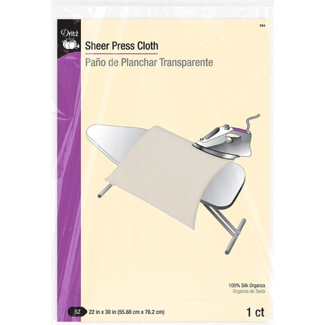 Dritz-Cloth Seta Sheer Press 22 cm x 30 cm (1/4)