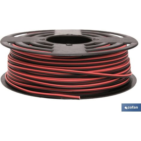 Rotolo da 100m Cavo Parallelo Rosso/Nero (2x0,75) (1/3)