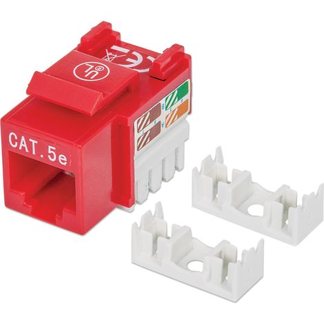 INTELLINET Frutto Keystone RJ45 Cat5e UTP Rosso (1/3)