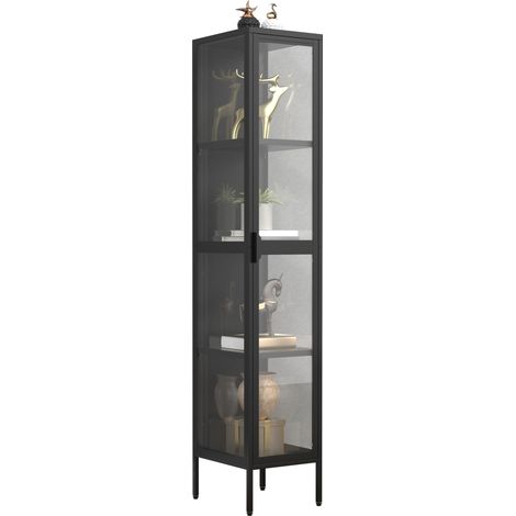 Escaparate de vidrio de acero Floka XL 160x30x35 - VCM