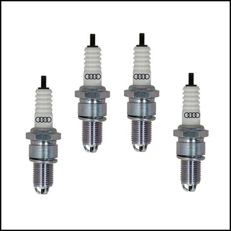 4 candele originali compatibili per vw golf van 14 44kw motore (abd, aex)