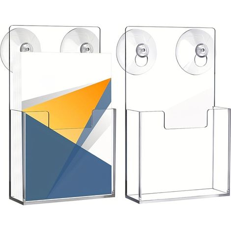 Stück Dokumentenhalter aus Acryl mit Saugnäpfen Organizer
