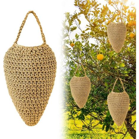 Pezzo di nidi di vespe artificiali intrecciati, nidi sospesi idrorepellenti, decorazione per grondaie e casa (1/4)