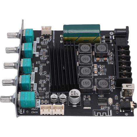 Module amplificateur audio Bluetooth 2.1 canaux avec puce TPA3116D2 carte ampli 50Wx2+100W caisson (1/5)