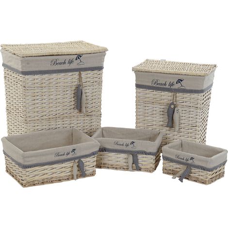 Gioco di cesti - DKD Home Decor - Multicolore - Poliestere - 35 x 47 x 56 cm - Montaggio facile (1/3)