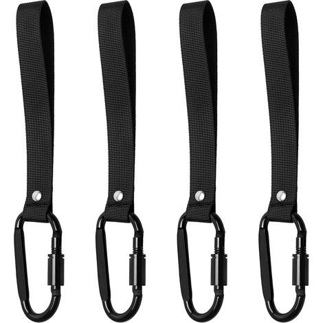 4 Pièces Mousqueton Escalade, Escalade Materiel Mousqueton Porte Clé avec Verrouillage pour Sacs à Dos, Hamac, Vélo et Voiture (1/5)
