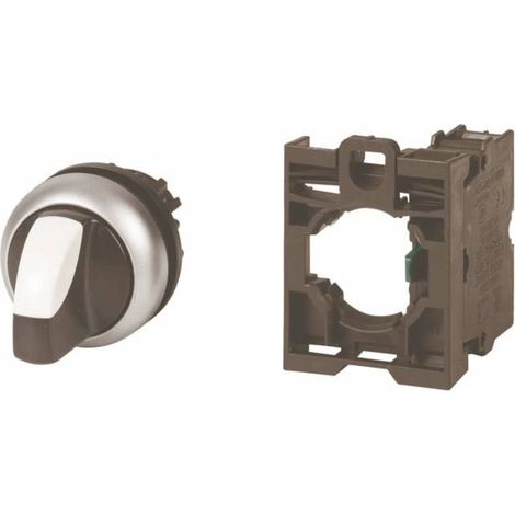 Interruttore a 2 posizioni, manopola da 22 mm, nero, 1Z, non ritorno, M22-WRK/K10 216518 (1/5)
