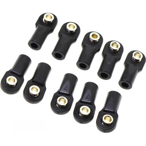 Rotule en nylon M4, rotule en plastique, filetage positif et négatif, 10 pièces (1/4)