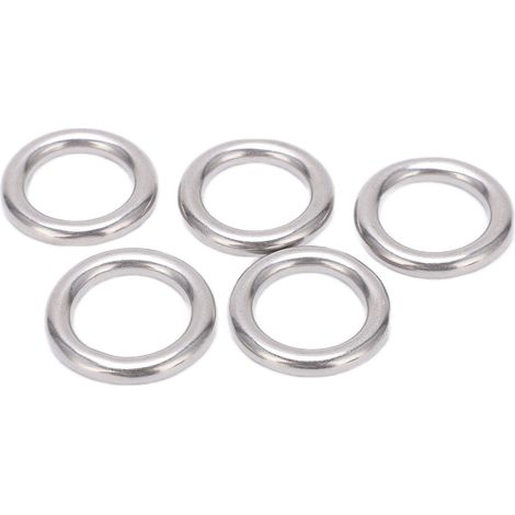 Lot de 5 joints toriques ronds en acier inoxydable 304, sans soudure, pour la navigation et la plongée. (1/5)