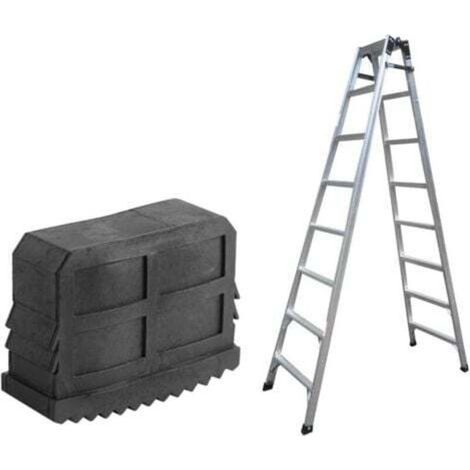 Embouuut d'échelleee,4 Paire Pieds d'échelle, Embout Caoutchouc de Pied d'echelle, Tapis de Pied d'escabeau, Antidérapant Coussinets d'extension Couvercle d'échelle Accessoires de pièces (1/4)