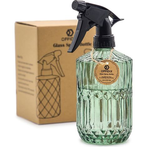 Brumiseur à brume fine pour plantes, flacons pulvérisateurs en verre à pression manuelle, 0,43 L / 15,17 oz avec buse réglable pour jardinage intérieur et extérieur et travaux de nettoyage (1/5)