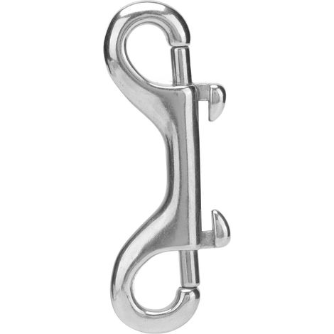 Doppelseitiger Karabinerhaken aus Edelstahl 316, Schnellverschluss für Bootskabel, nautisches Zubehör, 90 mm (1/5)