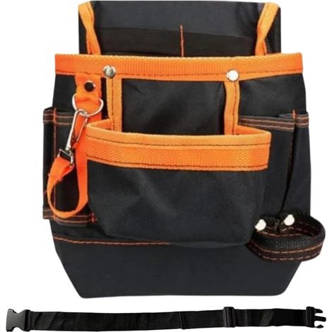 Sac À Outils De Ceinture Organisateur En Tissu Oxford Avec Poches Sac à Outils à Ceinture Réglable Pour Travail, Jardin, Réparation, Atelier, Électricien, Menuisier, Mécanicien, Technicien (1/5)