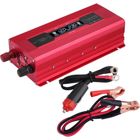 1000W DC 12V auf AC 110V Spitzenleistung 2000W Dual-USB-Kfz-Spannungswandler (110V US) (1/5)