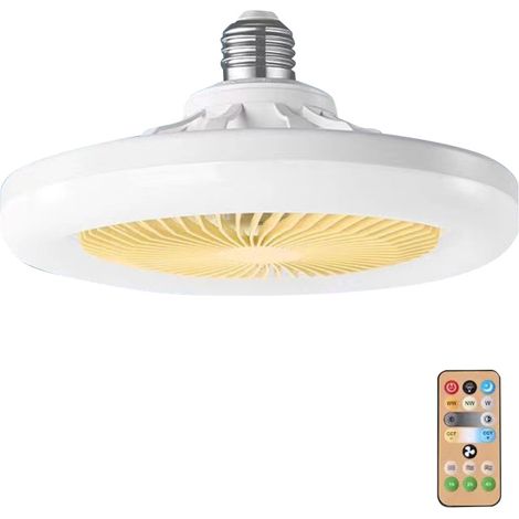 Ventilador de techo silencioso con luz integrada para comedor, sala de estar y dormitorio. Modelo de tres velocidades.