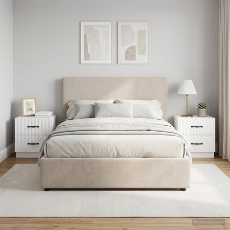 vidaXL Bedside Cabinet 2 pcs High Gloss White 43 x 34.5 x 44.5 cm (1/5)