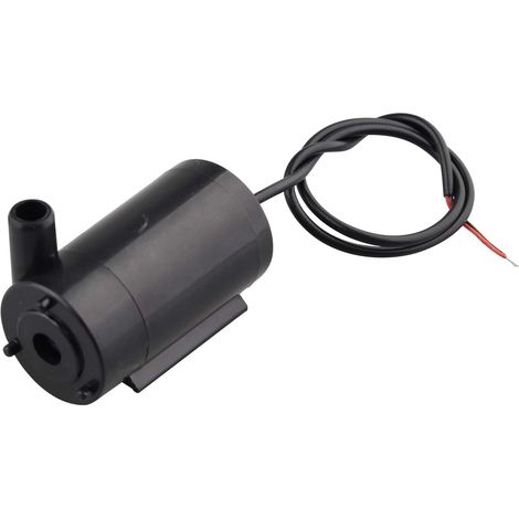 Mini bomba de agua sumergible ultra silenciosa con motor horizontal sin escobillas, 3-5 V CC, 1,2-1,6 L/min, bajo nivel de ruido, para acuarios, color negro. (1/4)