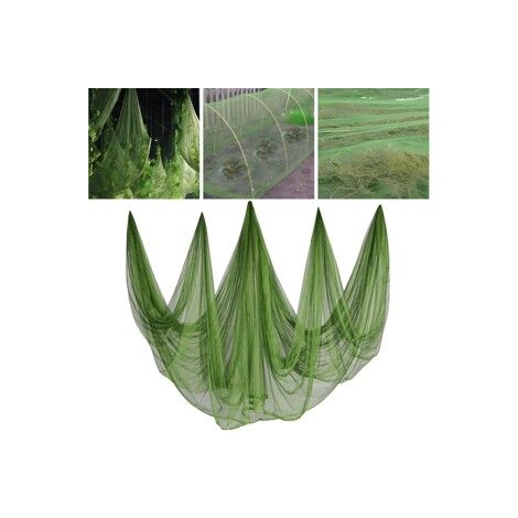 Filet de protection pour arbres fruitiers, légumes et plantes, anti-insectes et anti-oiseaux balcon, Composition : 180 × 600 cm, Couleur : vert kaki (1/5)
