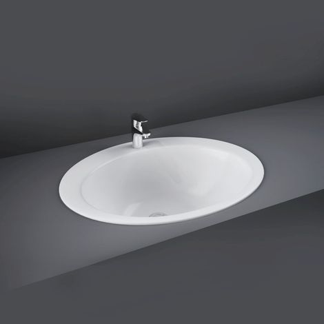 RAK Jessica 530mm x 435mm x 225mm Counter Top Basin with 1 Tap Hole - OC37AWHA (1/3)