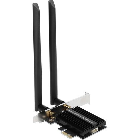 Carte réseau double bande pour ordinateur de bureau avec câble d'extension d'antenne 8 dB AX3000 PCI-E (1/5)