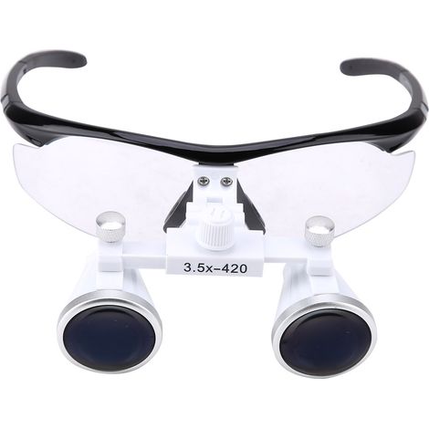 Loupe binoculaire à bandeau 3,5X pour usage médical, loupe dentaire 320-420 mm, loupe de dentiste 60/80 mm (1/5)