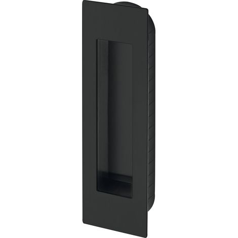 MARCHESI Schiebetürmuschel eckig, 155 x 45 x 2 mm, Edelstahl schwarz (1/3)