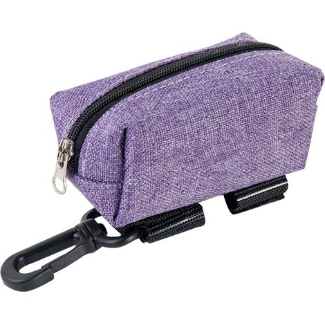 Pet Trash Bag, Dog Trash Bag Storage Bag (Purple Double Zipper) (1/5)