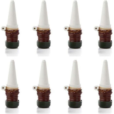Système d'arrosage automatique goutte à goutte avec sondes auto-céramiques Pointes de plantes d'intérieur pour arroser bonsaï, plantes, fleurs par , Lot de 8 (1/4)