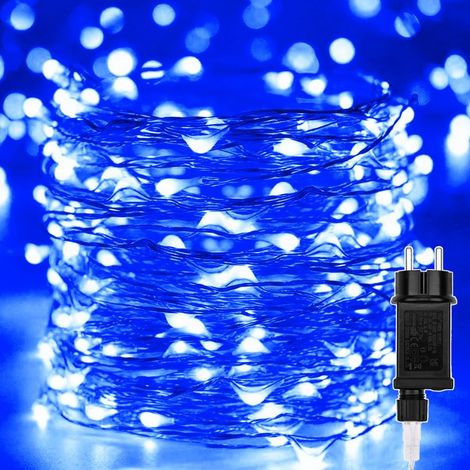 Guirlande Lumineuse - 50M 500 LEDs Lumières d'arbre de Noël Fil de cuivre Décoration Extérieur Intérieur Étanche avec Adapteur Alimentation, Chaine de Lampe pour Arbre,Fête,Mariage,Jardin,Halloween