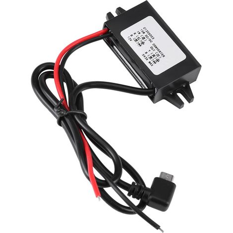 Convertisseur abaisseur DC-DC 12 V vers 5 V 3 A avec micro-connecteur USB coudé (1/5)