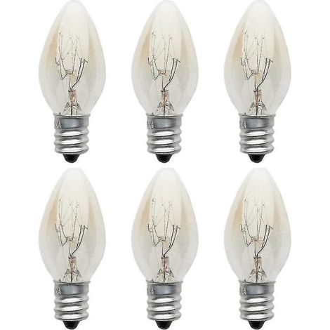 Lot de 10 ampoules E12 220-240 V 10 W C7 - lumière chaude - à filament/tungstène (1/5)
