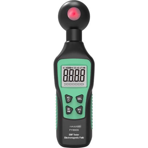 Mastfuyi FY8809 Portable Digital EMF Tester – Flashlight Sound Light Alarm Backlit LCD – Electromagnetic Field Inspector for Office Home (1/5)