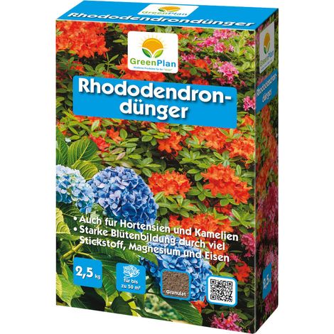 Greenplan Rhododendrondünger 2,5 kg Azaleendünger Erikendünger Morbeetpflanzen