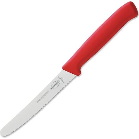 Couteau Universel Professionnel Denté Rouge 110mm - Dick Pro Dynamic