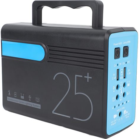 Centrale électrique portable 12 V, générateur solaire, panneau solaire, alimentation mobile pour éclairage extérieur, chargeur de téléphone portable, prise UE 100-240 V (1/5)
