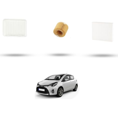 Kit tagliando 3 filtri compatibile con Toyota Yaris III (XP13) 1.5 82kw Dal 2017 (1/4)