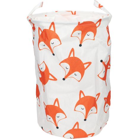 4living FOXY Wäschekorb orange mit Fuchs-Motiv 50x34 cm (1/5)