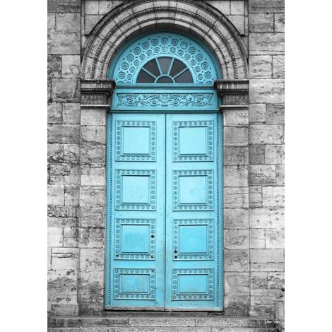 Tableau sur toile porte église Saint Pierre 45x65 cm - Impression sur Toile Murale Décorative - Image imprimée en HD sur Toile - Toile sur Châssis en Bois FSC - Fabriqué en France (1/5)